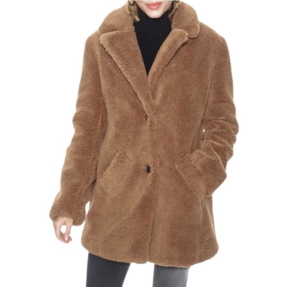 Sebby Jackets & Coats Sebby Teddy Bear Faux Sherpa Coat Size L